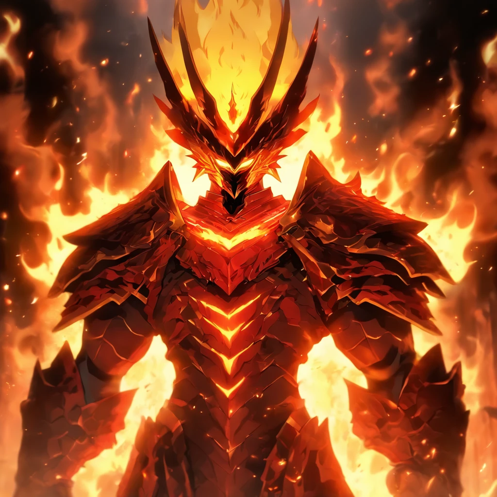 Ignited by flames of untamed power, a pyrokinetic hero stands before us, encased in a suit of formidable armor. The metallic plates are adorned with intricate designs, reminiscent of flickering flames licking their way across the surface. As the hero raises their head, a helmet with a fierce visage comes into view, its eyes glowing with an intensity that mirrors the blazing inferno within. In a commanding battle stance, muscles taut and ready, the hero emanates an aura of unwavering determination. Flames dance and flicker along the edges of the armor, as if eager to join the fray. One hand firmly rests upon the hilt of a blade, its edge shimmering with the searing heat of their pyrokinetic abilities. The hero's mere presence exudes an air of authority, an embodiment of the limitless power of fire. In this pivotal moment, the pyrokinetic armored hero awaits the clash of forces, prepared to unleash a torrent of scorching flames upon any who dare challenge their quest for justice.