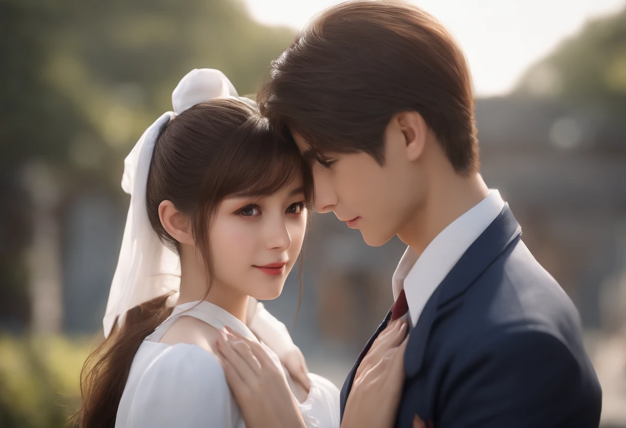 NSFW, ((masterpiece, best quality, photo realistic)), (shiny skin), (UHD, 8K wallpaper, High resolution), Perfect anatomy, Cinematic lighting, physically-based rendering, award-winning, extremely detailed skin, extra detailed face, eyes with beautiful details, Carl Zeiss 85 mm F/1.4, (((1 man and 1 girl, having sex))), (doggy style:1.3), very cute 16-year-old Japanese schoolgirl, (brown hair, double buns, bangs, brown eyes), medium breasts, ((white school blouse unbuttoned)), (navy pleated Skirt lift), (noseblush, naughty), looking at away, drooling, lean forward, spread legs, thigh focus, in the midnight classroom, (moonlight), (1 man is an old man, an old man is wearing recruit suit, an old man grabs her waist from behind and stroking his crotch:1.3), shot from side, shot from below,