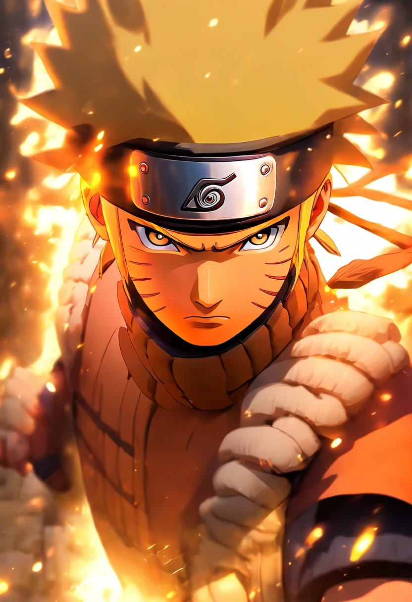In a breathtaking fusion of cultures, Naruto stands before us, donned in the traditional samurai armor of ancient Japan. The armor, a harmonious blend of vibrant colors and intricate patterns, reflects Naruto's unwavering spirit. The helmet, adorned with fierce, sweeping designs, crowns him with a regal aura, a symbol of his indomitable will. With a stoic and resolute stance, Naruto embodies the essence of a true warrior, his gaze focused and determined. The armor, a testament to his growth and determination, stands as a physical manifestation of his unwavering resolve. Naruto's hand rests confidently upon the hilt of a gleaming blade, ready to draw it with the fluid motion of a true samurai. As the light catches upon the armor's metallic surface, it shimmers with a sense of timeless nobility and strength. In this extraordinary portrayal, Naruto, wearing the traditional samurai armor, prepares himself to face any challenge that comes his way, exemplifying his unyielding commitment to protect his loved ones and uphold justice.