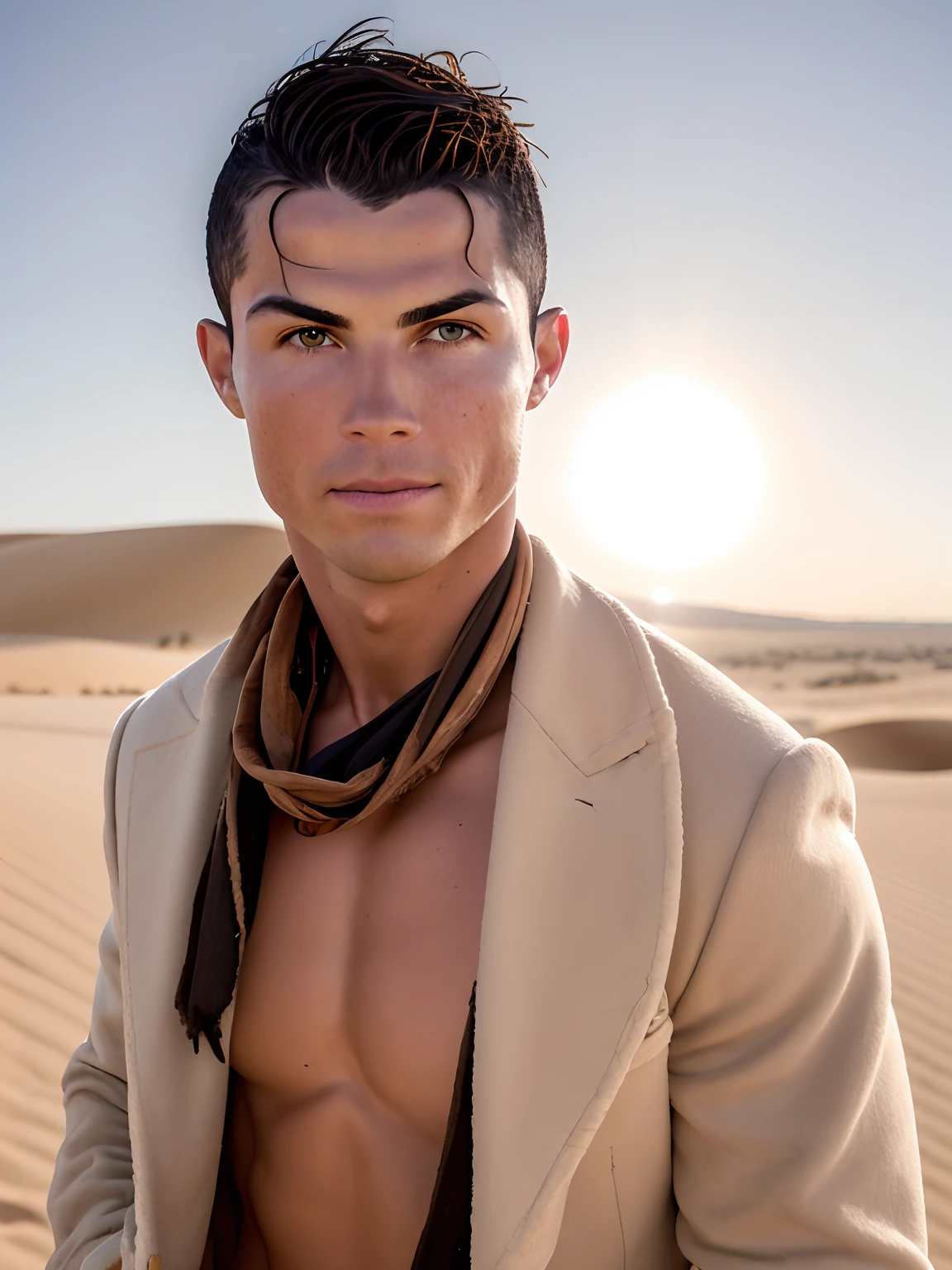 A photo of Cristiano Ronaldo masturbating on the beach
