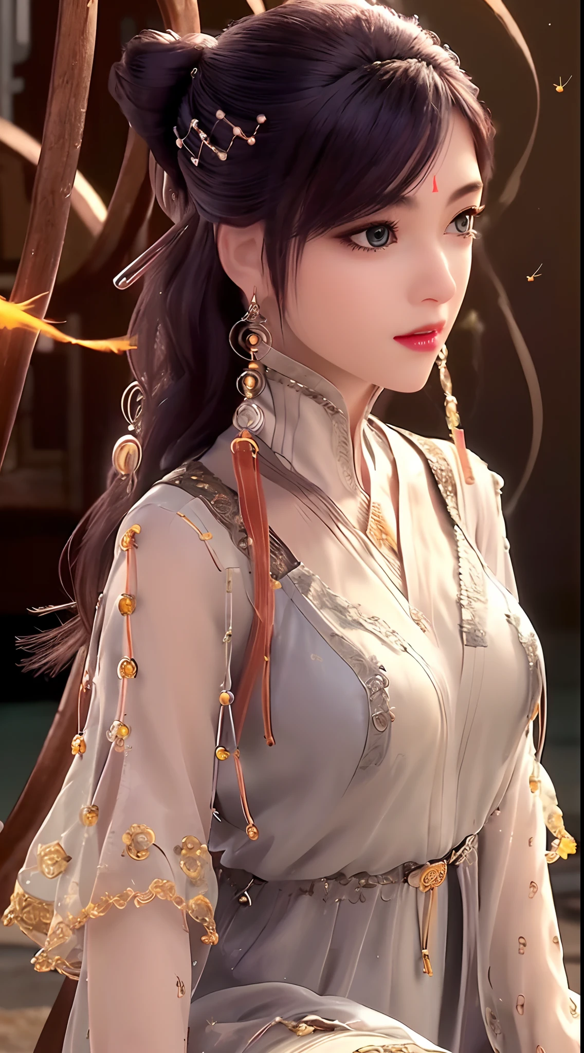 "(((1 beautiful and super sexy:1.8))), 20 year old young girl, ((wearing a transparent silver nightgown with sexy white lace trim:1.7)), (((Transparent nightgown can see each part of the sexy girl's body:1.7))), ((a dress with diamonds:1.7)), ((long black hair:1.6)), jewelry elaborately made from precious stones and beautiful hair, the noble, noble style of an extremely beautiful girl, her small face is super cute, her face is very pretty, thin eyebrows, flawless beautiful face, ((black eye pupils: 0.8)), very beautiful eyes, ((silver eyes: 1.6)), (((big round eyes:1.6))), nice makeup and hair detailed eyelashes, steamy eye makeup, high nose, earrings, red lips, ((closed mouth: 1.5)) beautiful lips, slim hands, most beautiful thighs, ((arms spread out to the sides: 1.5)), rosy face, clean face, flawless beautiful face, smooth white skin, (big breasts: 1.5)), ((high breasts: 1.6)), tight breasts, beautiful cleavage, (((big breasts and super round: 1.8))), ((super tight breasts: 1.7)) , beautiful breasts, perfect body, back arms, chest out, ((sitting position with chest up and arms behind: 1.5)), ((open your legs:1.3)), don't be shy, 8k photo, super high quality, super realistic, super 10x pixels, bright studio, bright edges, dual-tone lighting, (high-detail skin:1.2), super 8k, soft lighting, high quality, volumetric lighting, photorealistic, photorealistic high resolution, lighting, best photo, 4k, 8k quality, smooth sharp, 10x pixel, ((Beach at night and fireflies background:1.5)), aurora, lightning, super graphics realistic, most realistic graphics, 1 girl, alone, solo, Extremely sharp image, surreal, wide angle, face focus, ((frontal portrait:1.6)),