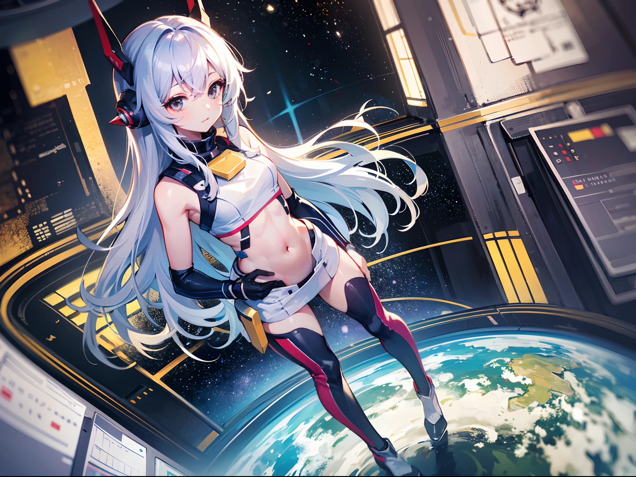 NSFW, (((masterpiece))), (((highest quality))), ((super quality)), (detailed CG illustration), ((very delicate and beautiful)), (delicate and cute face), Cinematic light, ((ultragirl1 person)), alone, whole body Esbian, (highest quality illustration: 1.2), (cute ultragirl: 1.1), (viewing caution, (((masterpiece))), (((highest quality) ))), ((Super quality)), (Detailed CG illustration), ((Very delicate and beautiful)), (Delicate and cute face), Cinematic light, ((1 ultragirl)), Alone, Full body Esbian , (highest quality illustration: 1.2), (cute ultragirl: 1.1), (1 ultragirl, alone: 1.5), (1 ultragirl, 18 years old, beautiful big breasts:1.5, very detailed eyes: 1.2), (beautiful Big breasts: 1.1), cyborg machine body, positive, ultramansuit, snug, black hair, medium hair, hairband, blue eyes, ((mechanical cervical vertebrae) attached to neck)), ((sits on mechanical chair)), expressionless, (Wires and cables attached to the head and body: 1.5), (character focus), nfufu, during maintenance, (touch the whole body with a mechanical arm), (nipple:1.6), (spread legs:1.6),(Cameltoe:1.5), Big Manacles, Background with multiple Photographic Equipment,