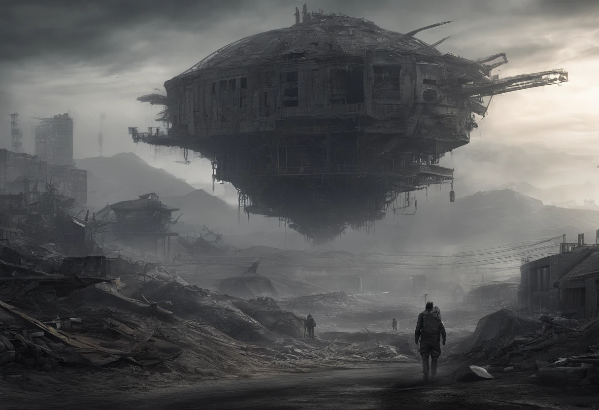 Behemoths run rampant、Dangers abound、As far as the eye can see, there is desolation and misery,