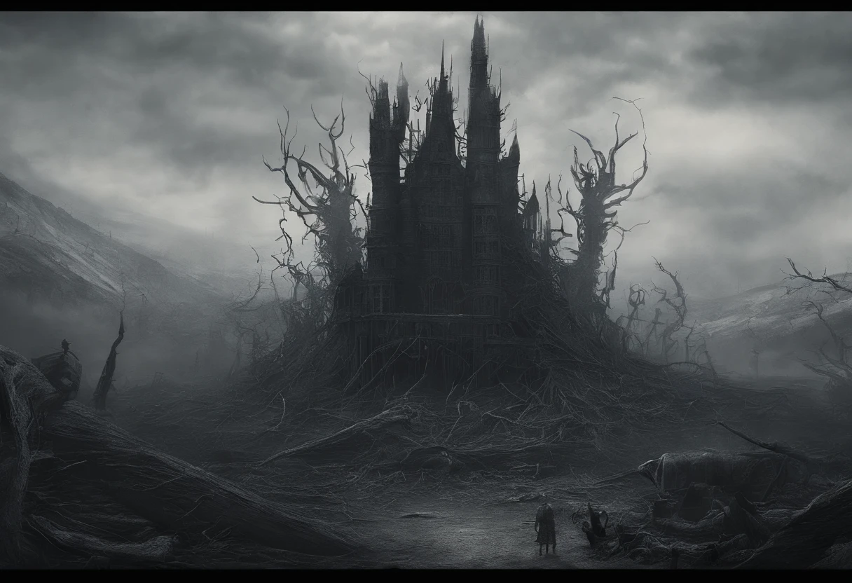 Behemoths run rampant、Dangers abound、As far as the eye can see, there is desolation and misery,