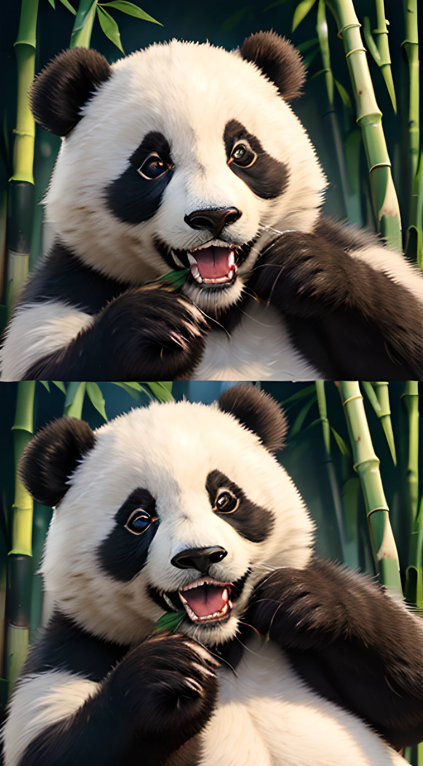(((Men only))), ((head shot)), ((Chris Redfield)), ((long hair)),  (((with Panda from China))), ((A panda is eating many bamboo)), ((Handsome muscular man in his 20s)), (Big smile), (detaile: 1 in 1), Natural muscles, HIG quality, beautidful eyes, (Detailed face and eyes), (Face、: 1 / 2), Noise, Real Photographics、... ........................................................................................................................PSD, Sharp Focus, High resolution 8K, realisitic & Professional Photography, 8K UHD, Soft lighting, High quality, Film grain, FujifilmXT3