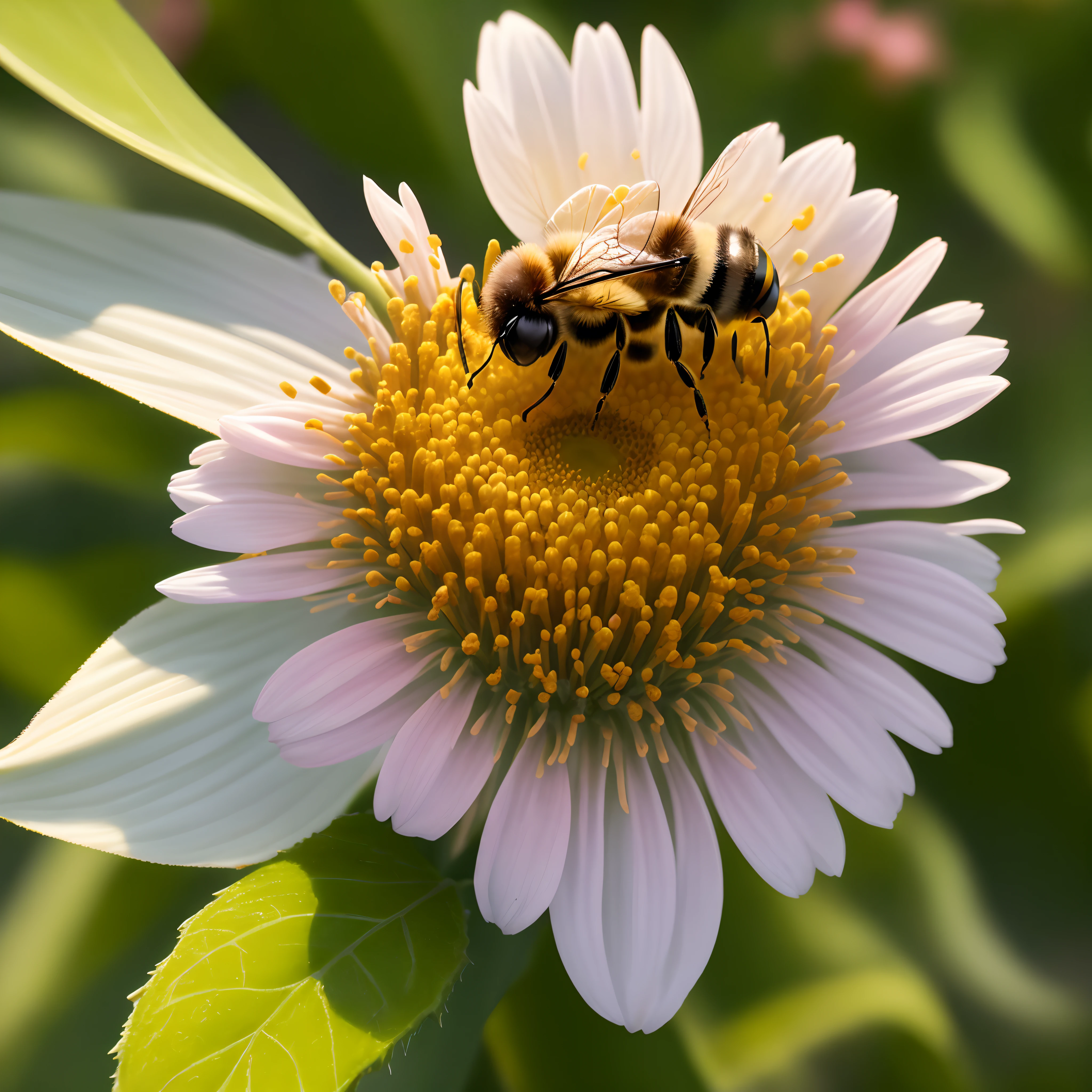 Tail end of a bee