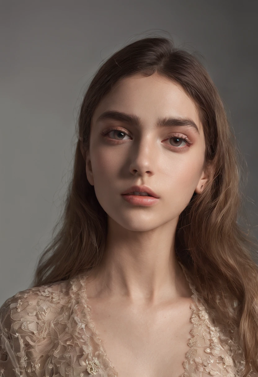 ((1 Spanish girl)), (Laia Manzanares) (Interpolation model, 19 years old, joven)), beautiful ethereal, full naked body, delgado, little guy, Luz suave, ((Estilo David Hamilton)), Imagen de cerca, Obra maestra, La mejor calidad, fotorrealista, 8k, High resolution, Piel detallada, 8k UHD, DSLR, Soft lighting, alta calidad, Film grain, Fujifilm XT3