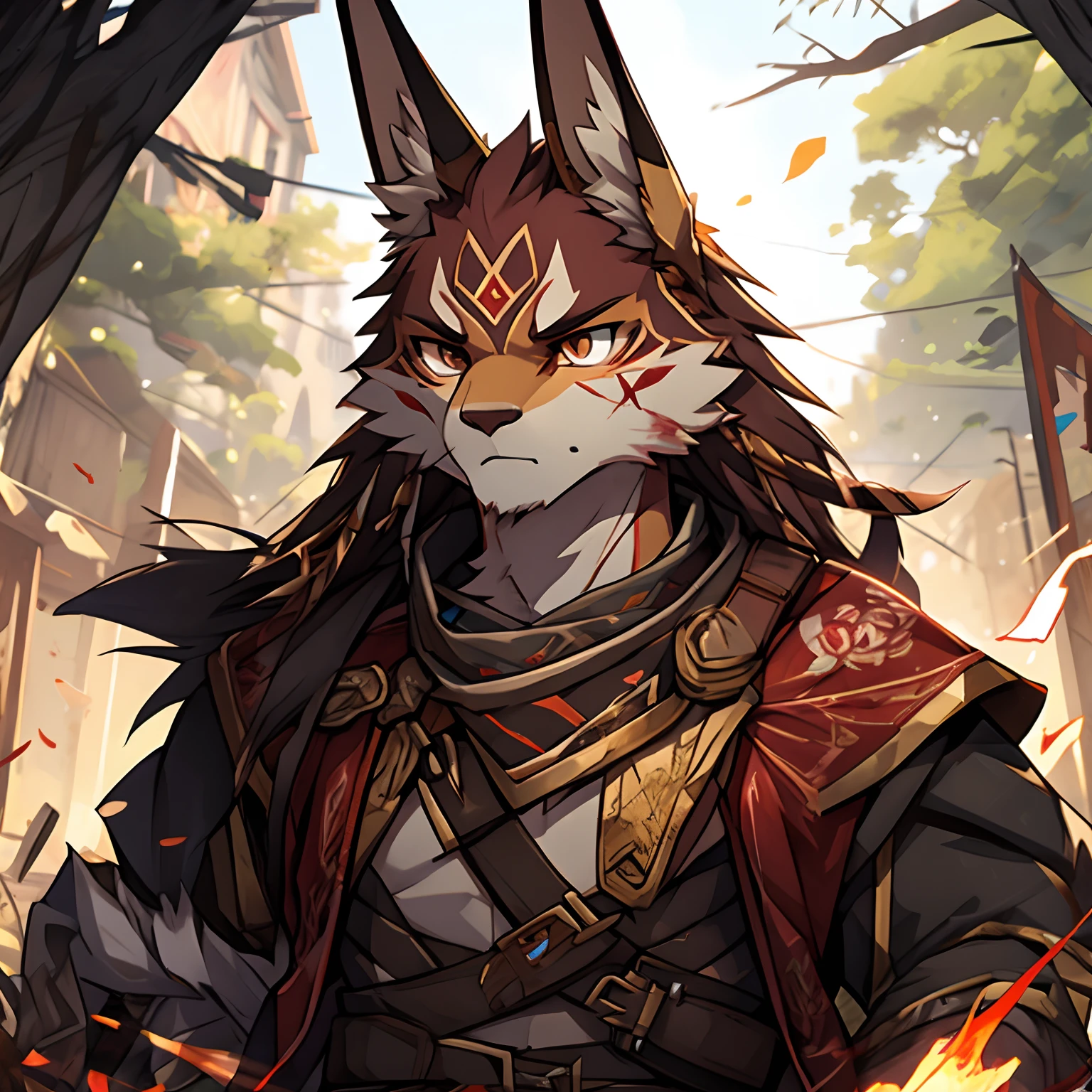 wounded、bleed、karo、A look of determination、wounds、charge
