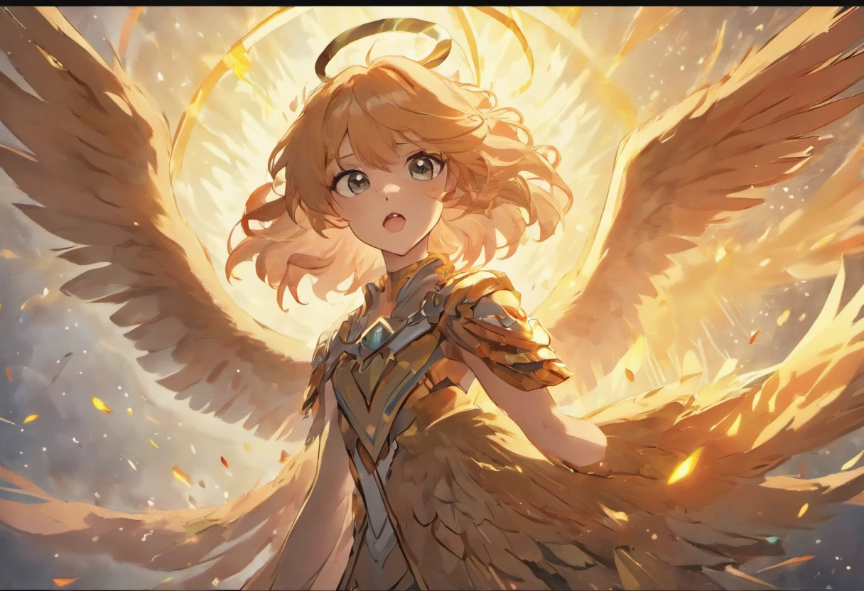 Gryphon, mythological creatures, Majestic, Powerful wings, Lion body, Eagle head, Fierce gaze, Sharp claws, feater, Golden beak, Large size, Flying, Mountains, Cloudy sky, Ancient ruins, Fantasy realm, mythological landscape, Epic, magical, mythological creatures, mythological beasts, Fierce, Mythical monsters