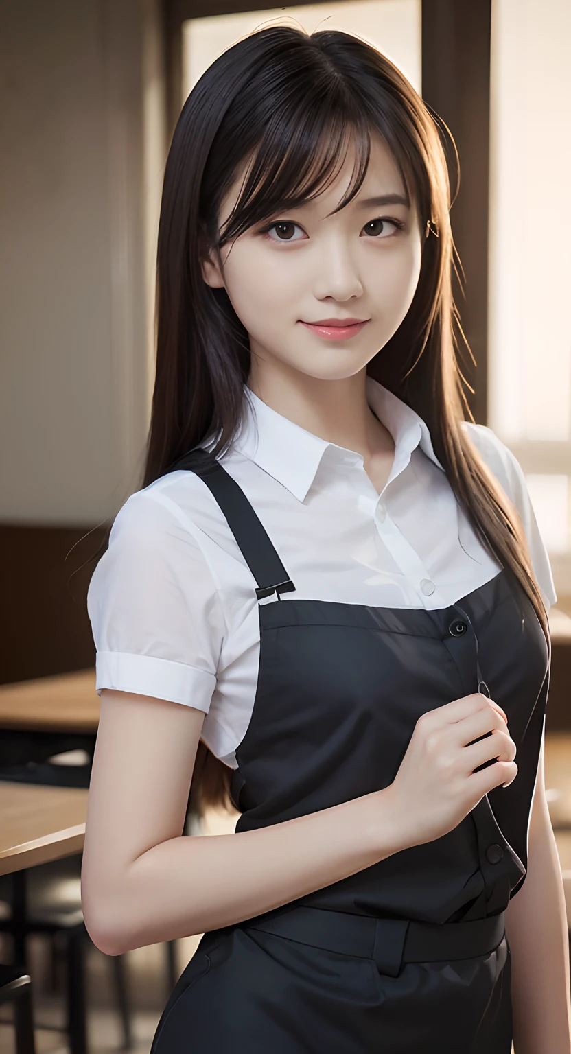 (RAW photos:1.2),high high quality,Beautiful Meticulous Girl,Highly detailed eyes and face,beatiful detailed eyes,hugefilesize,A high resolution,8k wallpaper,finely detailled,Highly detailed stock code uniform 8k wallpaper,light in face,电影灯光,16 year old girl,A sexy pose,(photo-realism:1.4),illustratio,ultra-realistic realism,super detailing, tmasterpiece, at the kitchen,Wear an apron to cook,Wear a chef's hat,wears glasses,Bigchest,low chest