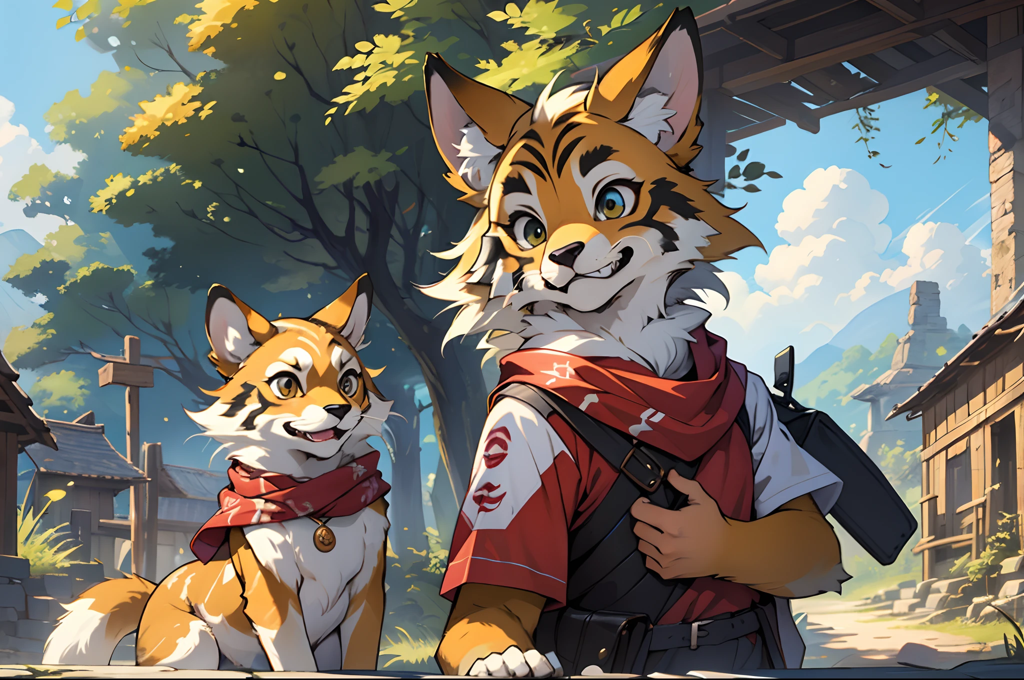 super high resolution, detailed background, World Heritage Site, 6+boys, 6+girls, Happy, joyful, absurdres(Photos of solo travelers)(kemono, furry anthro),