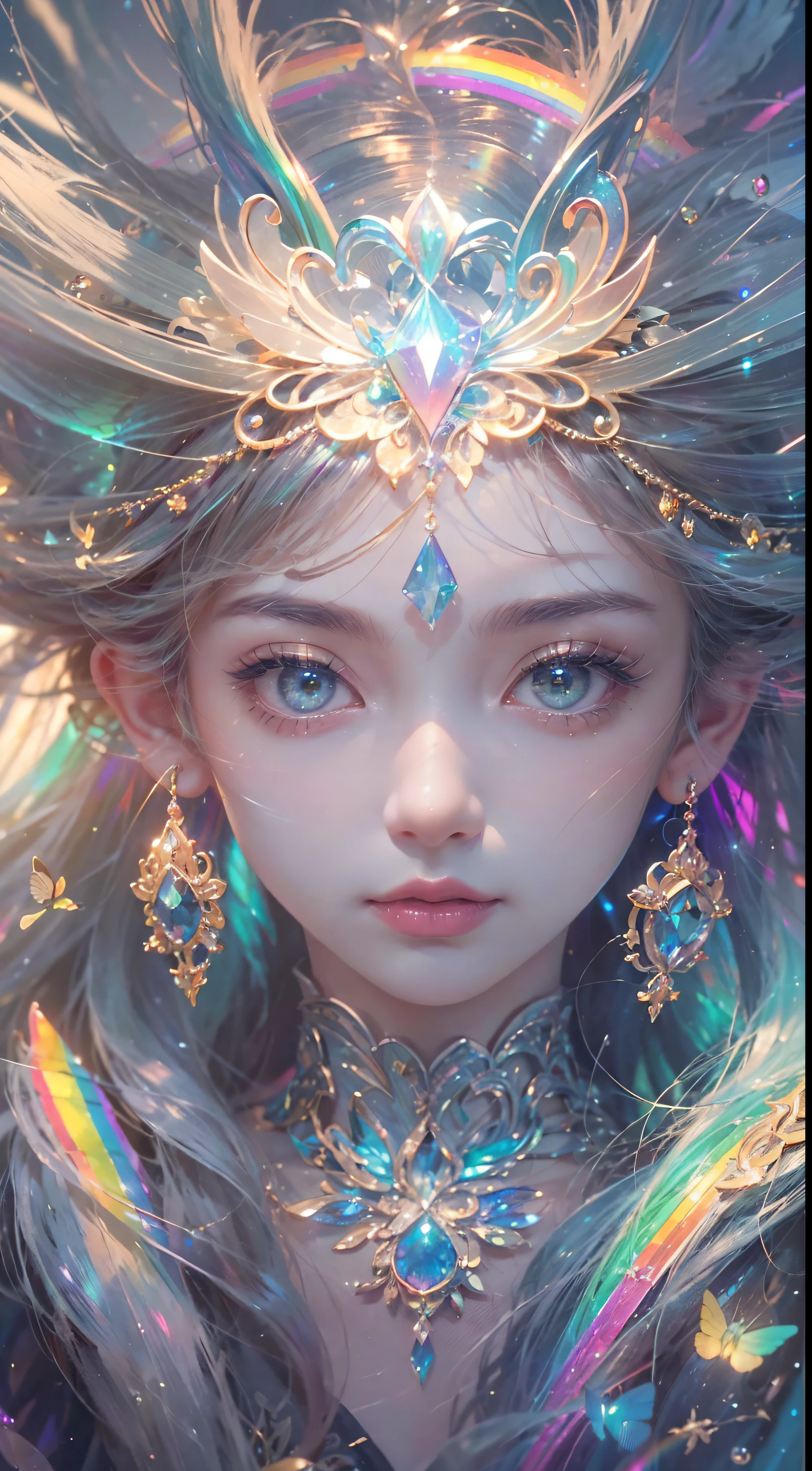 A close up of a woman with a crown on her head - SeaArt AI