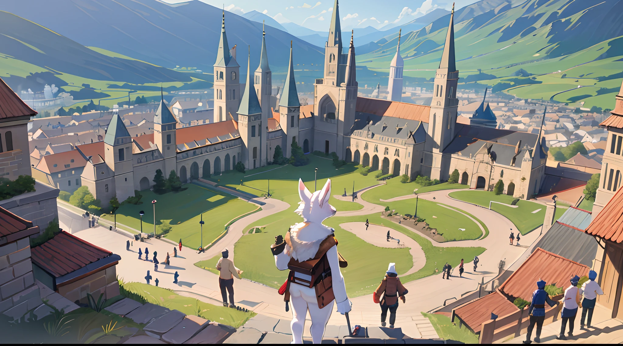 super high resolution, detailed background, World Heritage Site, 6+boys, 6+girls, Happy, joyful, absurdres(Photos of solo travelers)(kemono, furry anthro),