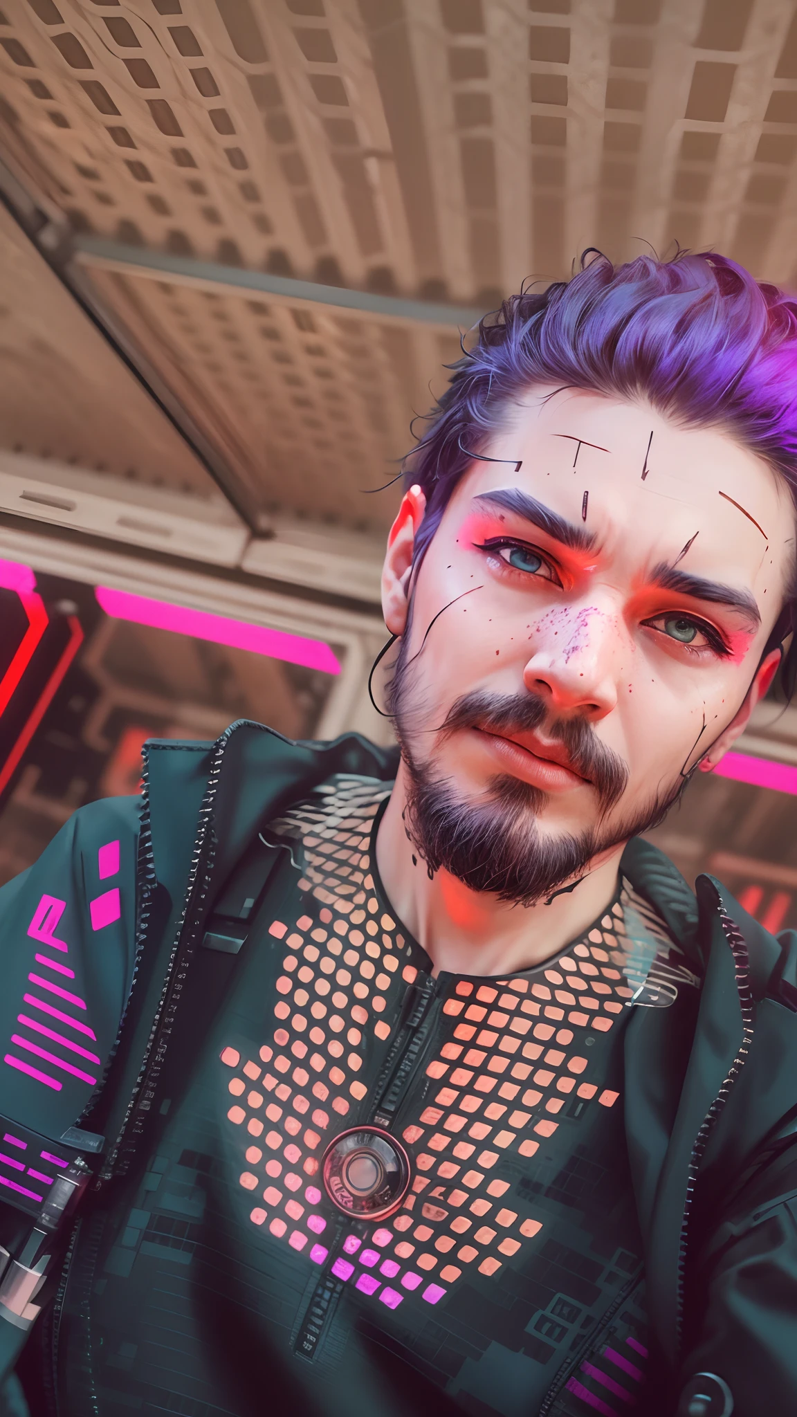 Cyberpunk background realistic face 4k futuristic ultra HD
