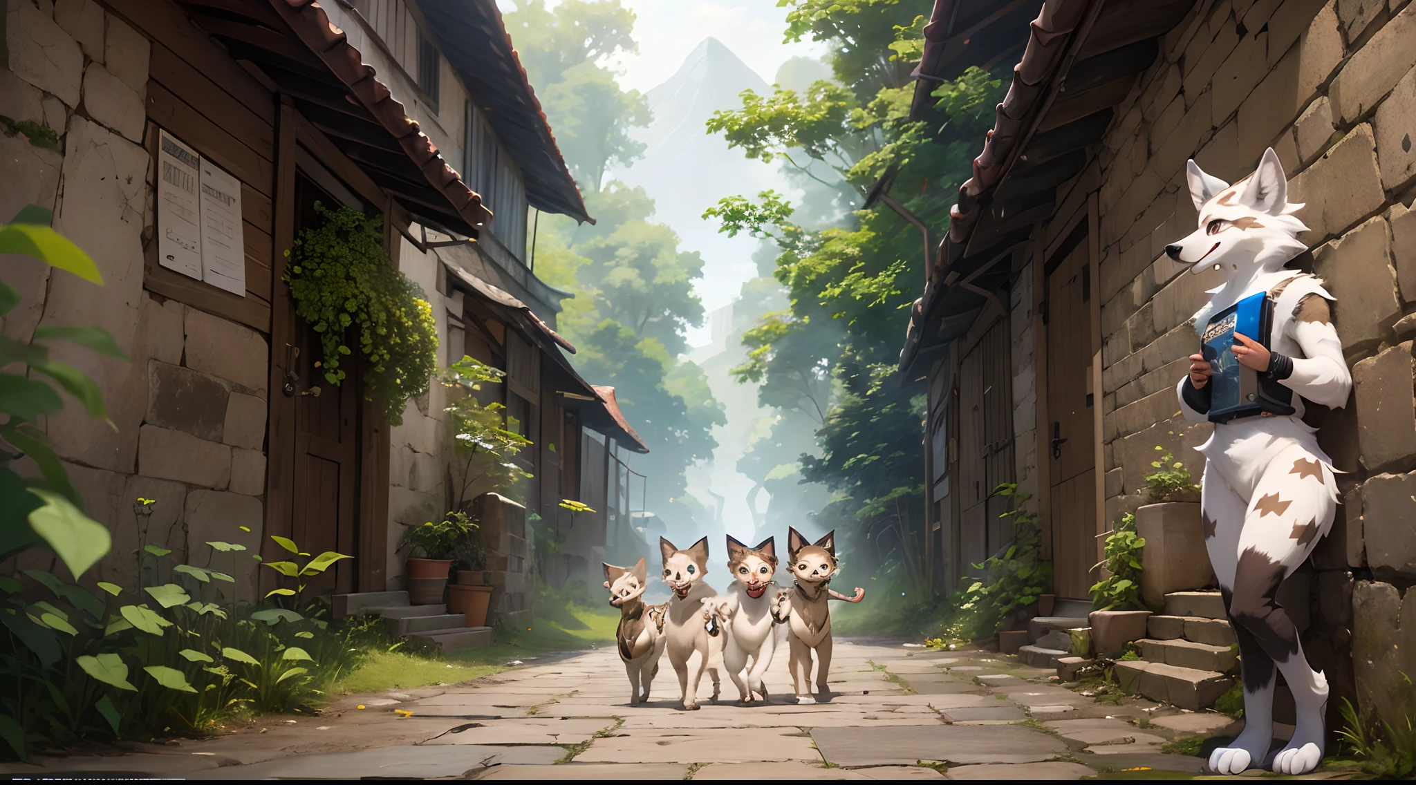 super high resolution, detailed background, World Heritage Site, 6+boys, 6+girls, Happy, joyful, absurdres(Photos of solo travelers)(kemono, furry anthro),