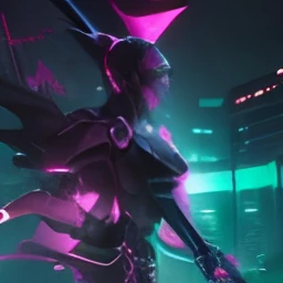 Change background cyberpunk villen look h2 ninja pront 8k resolution