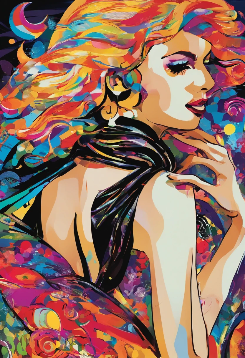 mulher negra, elegante, vivid colors, Atmospheric,sereno,((lua cheia brilhante ao lado direito):1.5),Magic, elegante, Borboletas,lua cheia, flores florescendo, em movimento, Dramatic, corpo inteiro, organic composition,Foto bruta Magic