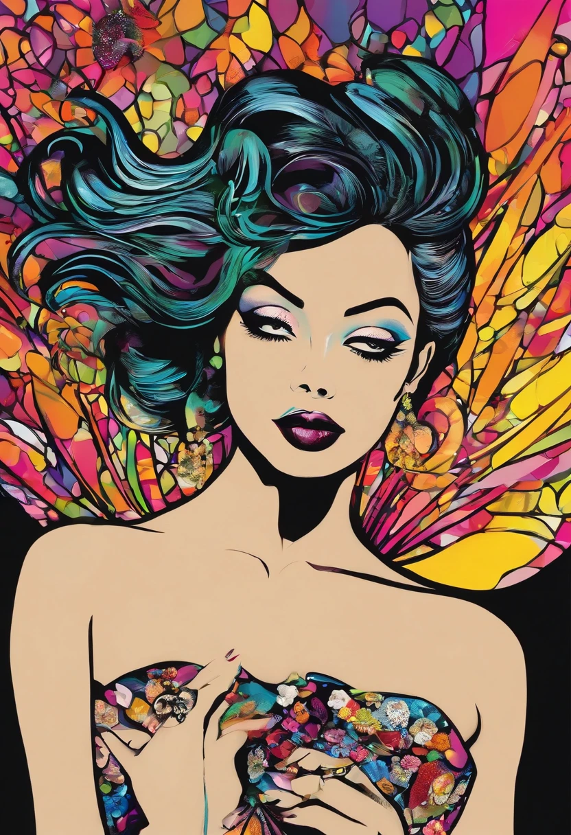 mulher negra, elegante, vivid colors, Atmospheric,sereno,((lua cheia brilhante ao lado direito):1.5),Magic, elegante, Borboletas,lua cheia, flores florescendo, em movimento, Dramatic, corpo inteiro, organic composition,Foto bruta Magic