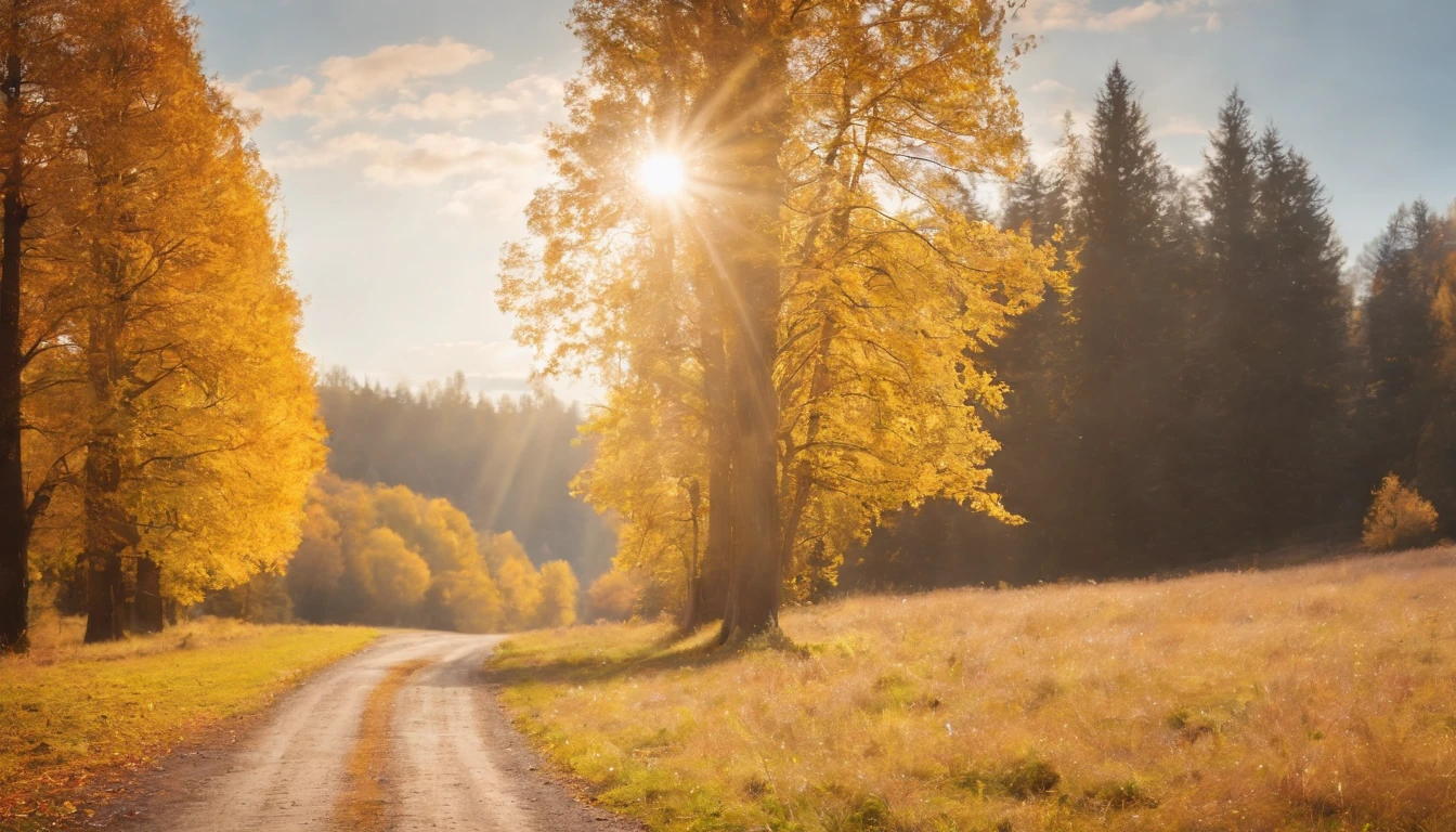 Pleasant sunshine in autumn,Happiness,Inner peace,wanting