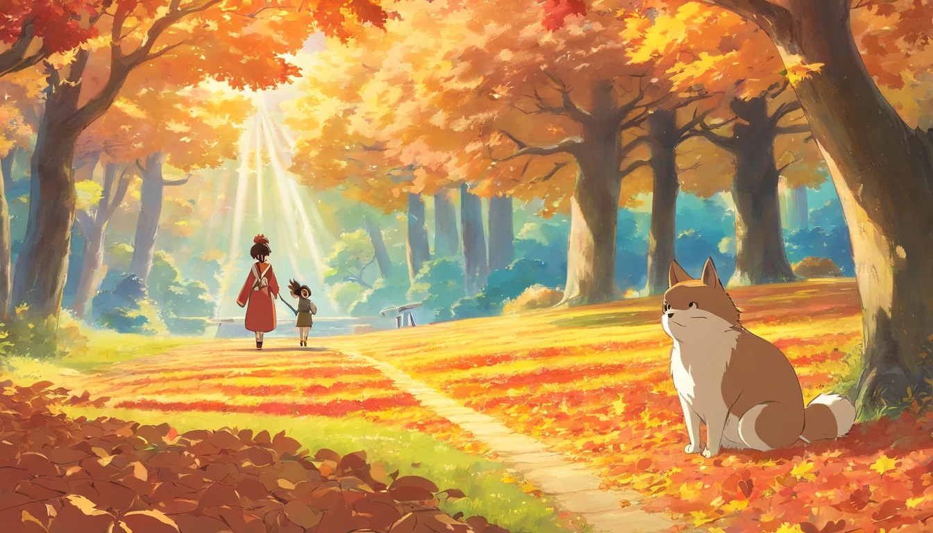 Pleasant sunshine in autumn,Happiness,Inner peace,wanting