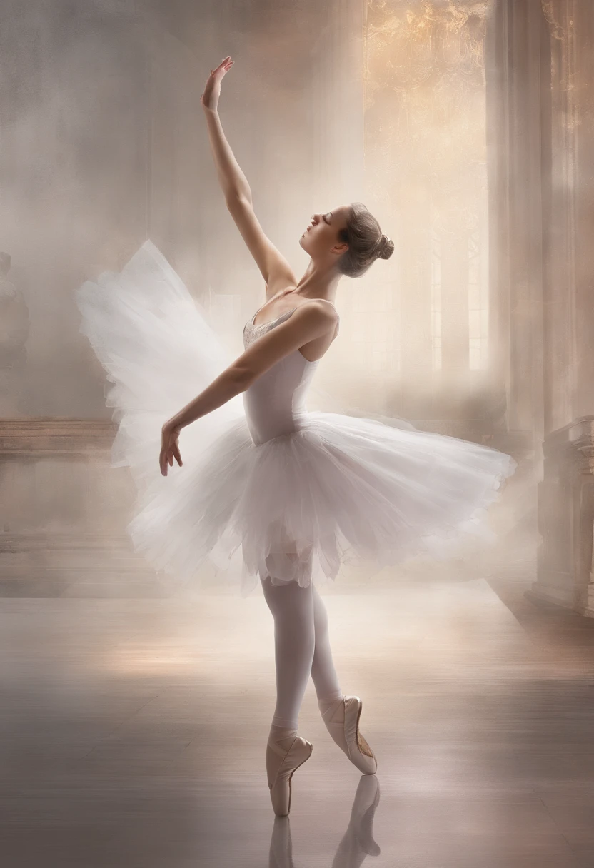 arafed ballerina in a white tutu and a white dress, prima ballerina, ballet, ballet performance photography, dressed as a ballerina, ballet dancer, playbill of prima ballerina, asya yoranova and alan lee, more details, february), ballerina, pointe pose, olga zakharova, dancing gracefully, yulia nevskaya, ballet style pose, foreground background