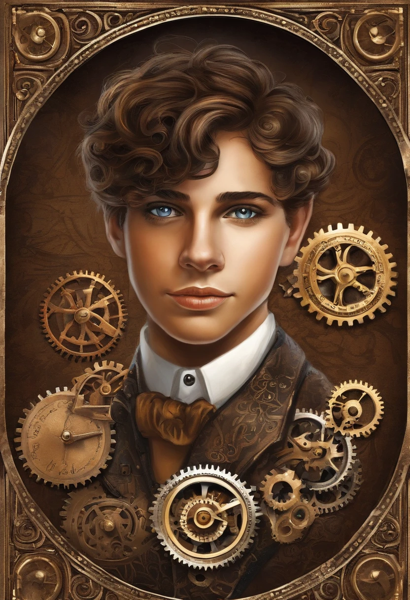 13 year old boy with short curly brown hair brown eyes