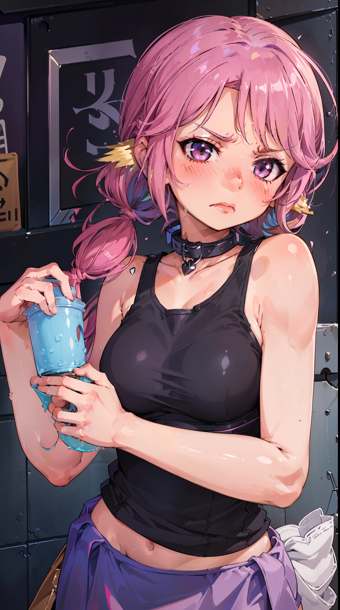 1girl, squatting, lower body, shoot from below, ass pov, swell one's loins, large breast , cinematic , close up nether region,,(((masterpiece))),Highest quality, woman, , ((:1.3)), お洒落なClothes, blush, anger, anger eye, Biting your lip, Glaring at me, Spread your legs, (((transparent String))), socks, stuffed toy, Our room, (((transparent String))), ((extremely thin transparent String)), see-through String, stuffed toy,Our room, It was scary, The shadow of a man above her, ((wet String)), Clothes, Pink character t-shirt, ((Wet T-shirt)), (((Wet Skin))), ((From the back)),(((String))), (((Underbust))), ((((liquid paint hair:1.1)))) ,((((neon Purple Hair | Neon pink hair | Neon blue hair | Neon Aqua Hair | Purple Hair | Fuchsia colored hair | Fluorescent blue hair | Amethyst Hair | Neon Hair | Bright pink hair :1.5)))), ((((Made with paint、Defying Gravity,A thick current)))),((((Paint splashes:1.3,Shiny Hair: 1.3)))),(((transparent Clothes))),(((Long braids of liquid paint))),Glamorous Body,Plump thighs,Realistic Flesh,Backlight,Shiny Hair,is,