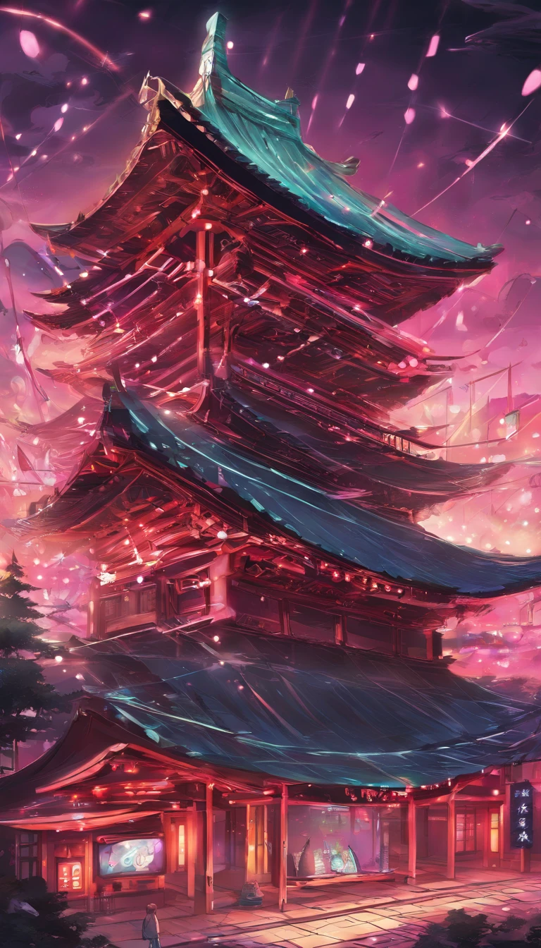 Close-up of a three-dimensional sign with kanji, 3,TV studio,The lights are dazzling,audience cheering,Majestic