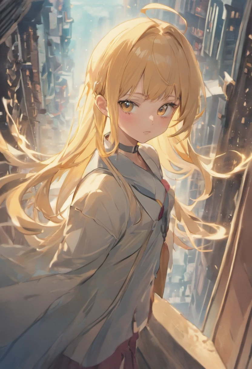 Top quality、Meisterwerk、超A high resolution、(Fotorealistisch:1.4)、Rohes Foto、1girl in、eine Blondine、Full Body Esbian、big full、Ultra exposed cleavage、Erotick、Erotischer Look、Halskette、Doppelte Augenlider、Lockere und flauschige Dauerwelle、halblanges Haar、Studentische Kleidung
