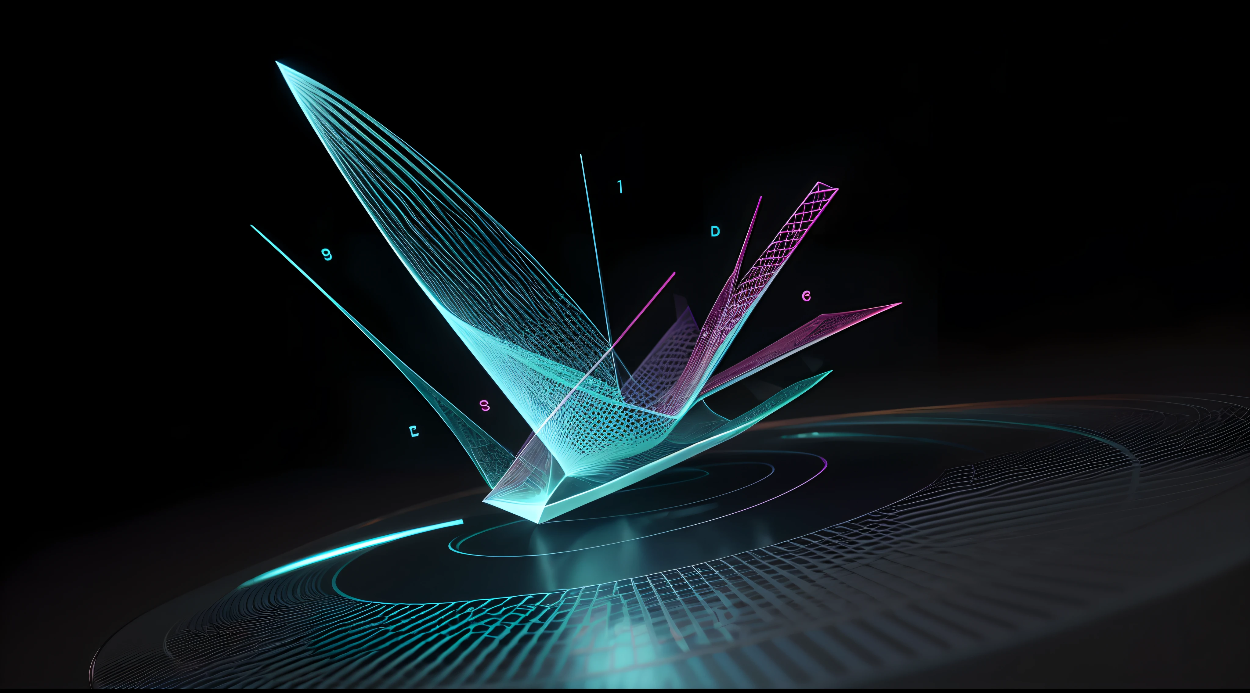 Engaging 3D visualization featuring stunning graphs、glinting