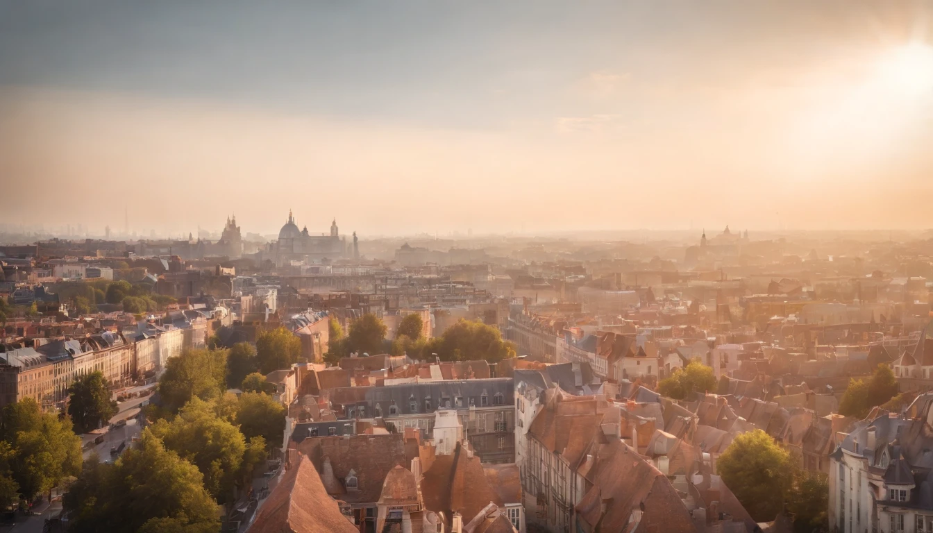 A city scape,Buildings,Good morning,Start a good day,fullness