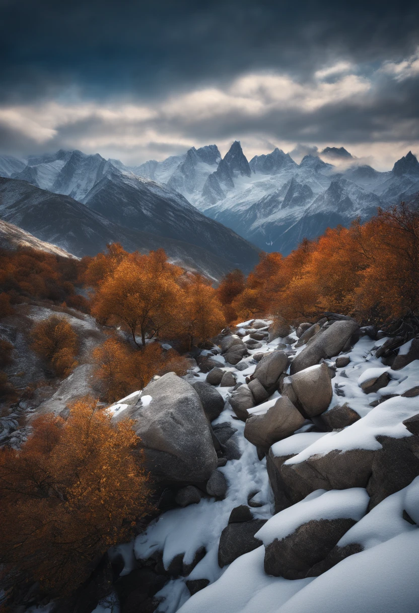 Best Quality, masuter piece, 超A high resolution, (Photorealistic:1.4), Raw photo, Professional Lighting, high-level image quality, high-detail, masterpiece、Snow-capped climbing