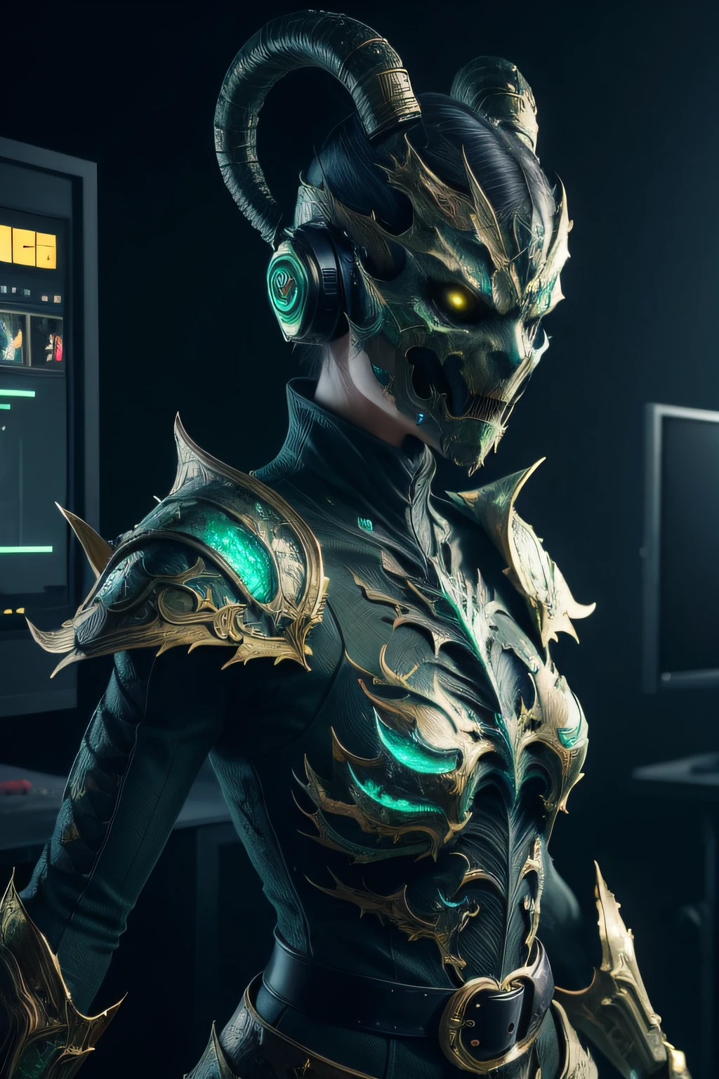 beautiful japanese young woman, extreme detailed, bodysuit, gloves, belt, thigh boots, (valorantViper:1.2), bodysuit, gloves, belt, thigh boots, respirator, looking at viewer, face, portrait, close-up, green, slender, (combat ready stance), (tactical outfit), (solo character), (gaming theme:1.5), short hair, green, (black hair), (milittary gear), (gas mask:0.4), (poisonous green:1.2), (glowing effects),