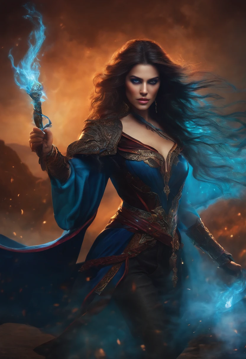 mage, badass pose