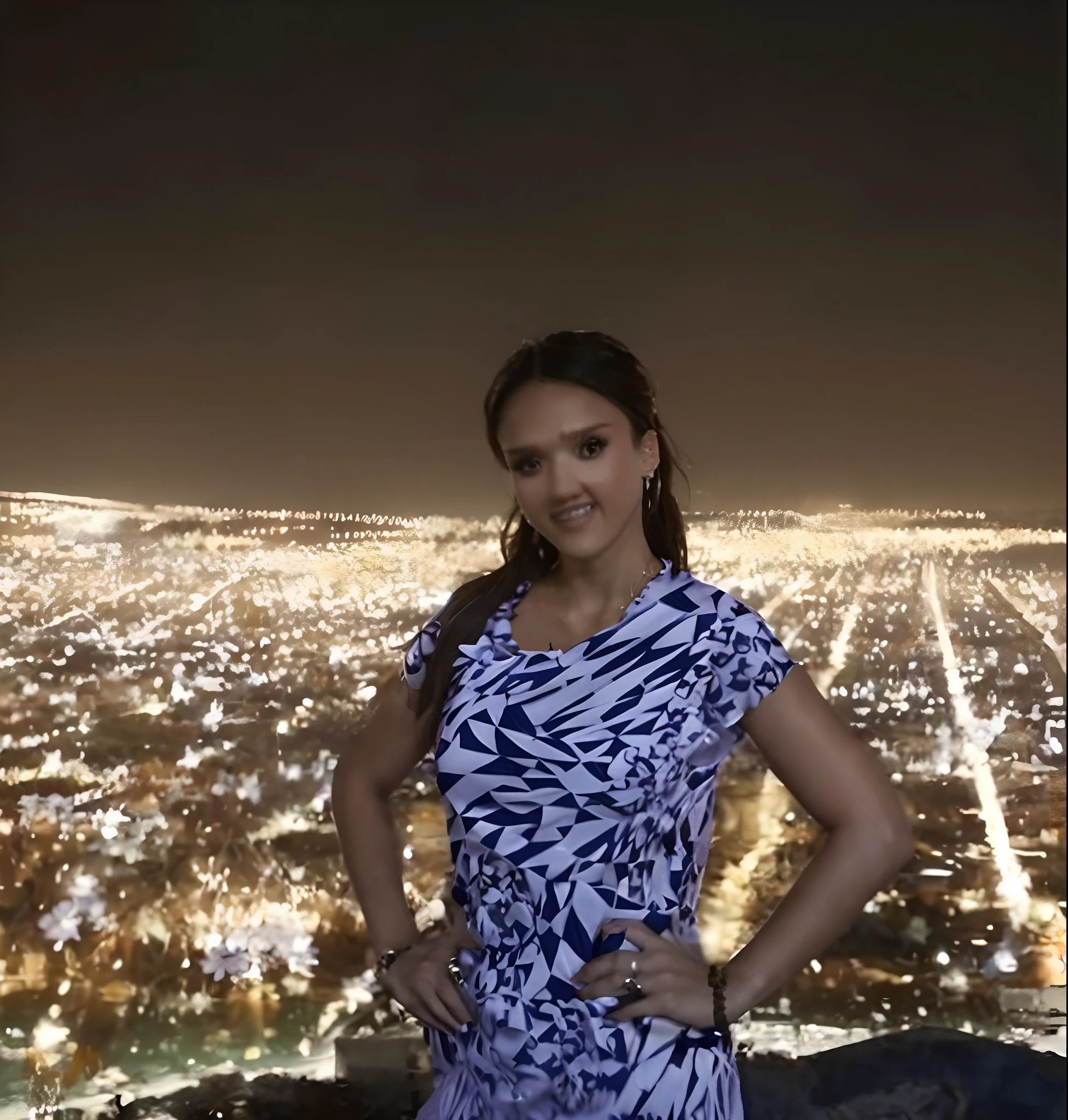 Jessica Alba ,usando vestido de fiesta