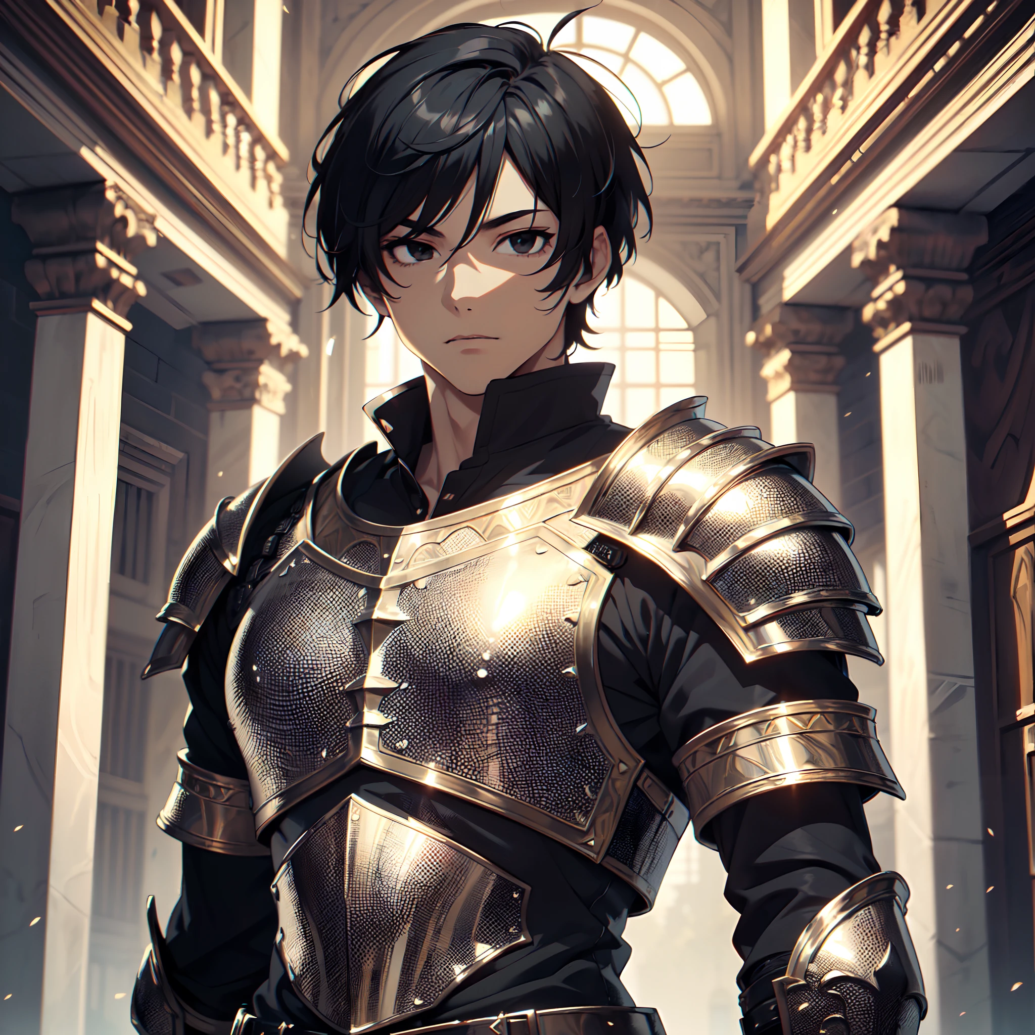 128K Ultra High Definition,
128K Ultra High Quality,
128K Ultra High Resolution,
Best Definition,
Best Quality,
Best Resolution,
Perfectly Detailed,
Perfectly Designed,
Extremely Detailed,
Extremely Designed,
Hyper Detailed,
Hyper Definition,
Hyper Quality,
Hyper Resolution,
Masterpiece,
(((Anime))),
Body Shot,
(((Boy))),
Handsome,
Muscular Body,
(((Black Short Hair))),
(((Black Eyes))),
(((Hyper Detailed & Perfectly Designed Armor Plates))),
(((Hyper Detailed & Perfectly Designed Baron Armor))),
(((Inside Of Medieval Royal Palace Background Scenery))),