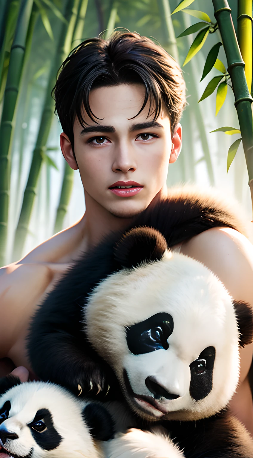 handsome man in his 20s, Pietro Boselli, ling hair, smile, dark skin,