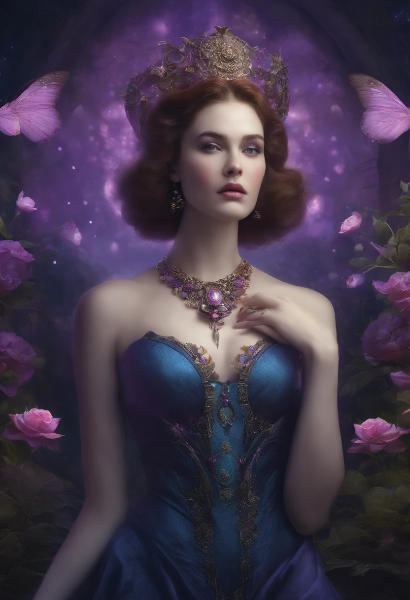 Cronus,James C. Christensen,Muchalinda,cg society contest winner,Lily,inspired,purple,Pop Surrealism,mechanical butterfly,Darius Zawadzki,Tom Bagshaw,portraits,center portrait,colours,paintings,illustrations,highest quality,4K,photorealistic,professional,studio lighting,sharp focus,vibrant colors,ultra-detailed,bokeh,horror,anime,sci-fi,landscape