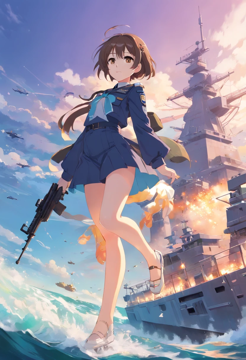Girls Frontline Style Landing from the Sea, from girls frontline, Fine details. girls' frontline, girls' frontline, girls frontline cg, infantry girl, Women's Last Tour, soldier girl, M4 Sopmod II Girls Frontline, anime maid ss military, girls frontline universe, Mechanized soldier girl, Majora、lieutenant colonel、Girls Moon、Start of battle!