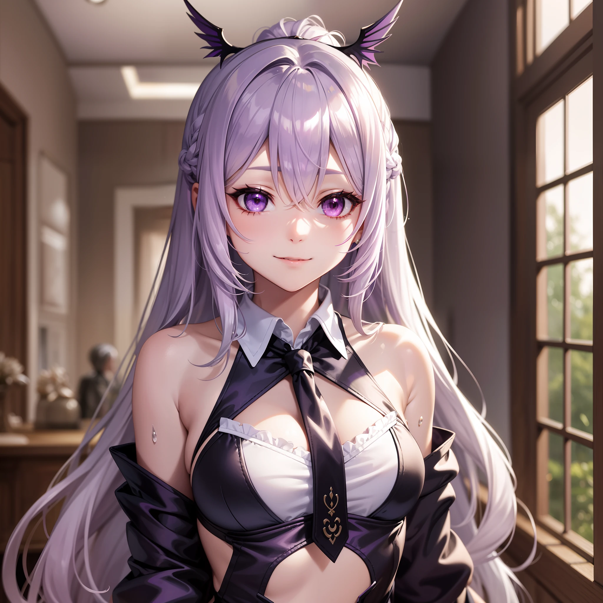 Harem multiple girls school uniform smile long hair best quality masterpiece blonde purple hair silver hair pink hair future ponytail double tail,,depraved, Darkness, teens girl, Wings, Evil,Sexy,Heteropupil,Viscous liquid all over the body,