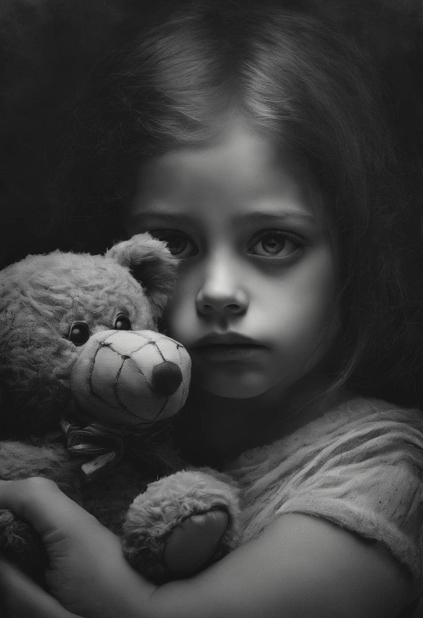 Une petite fille avec un, et pourtant attachant, teddy bear
Labels:
1fille, beautiful detailed eyes, beautiful detailed lips, extremely detailed eyes and face, Cils longs
(Best quality, high resolucion, Realstic:1.37), Ultra-detailed, Couleurs vives, mise au point nette
portrait, horreur, enfance, innocence
Soft Lighting, strange atmosphere, Muted colors
Description:
This prompt features a captivating scene featuring a and her strange but intriguing companion., Un ours en peluche effrayant. The image will be focused on the girl's eyes, minora, et visage, highlighting their exquisite level of detail. Her eyes will be beautifully detailed, captivant quiconque les regarde. The same level of attention will be given to her lips, adding to the overall appeal of the composition. His face will be rendered with extreme precision, Allowing for realistic representation
