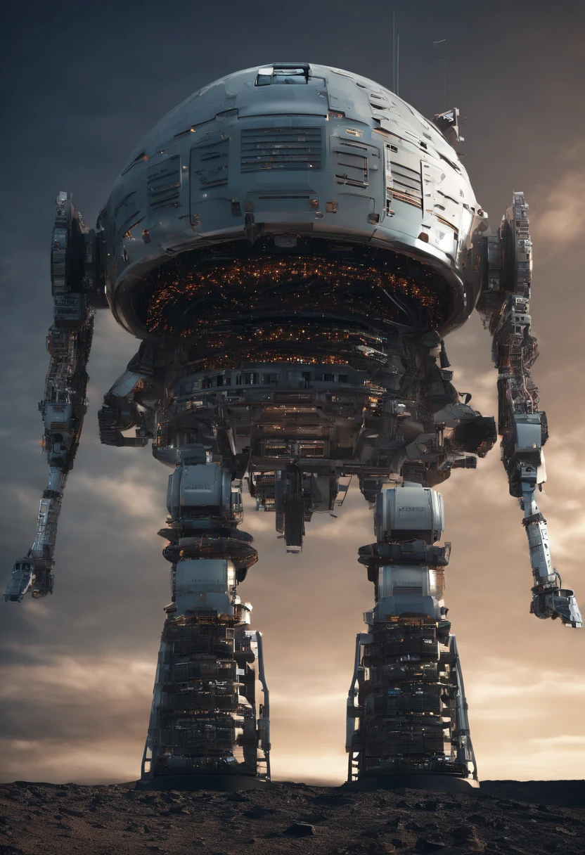 Orbital elevator looking up from the surface of the earth