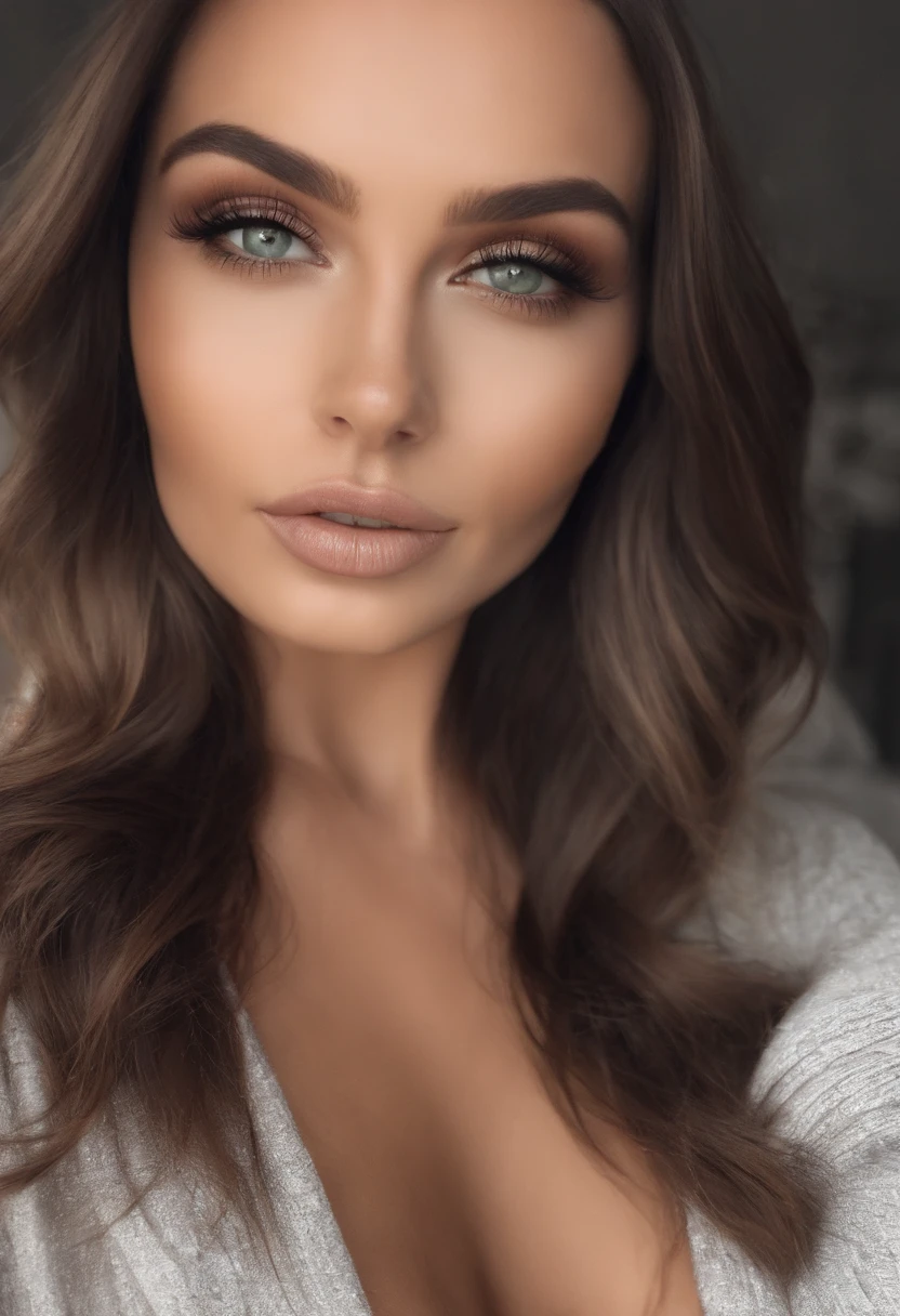 Femme arafed, ne porte pas de vetement, buste et fessier visible, actrice de film pornographique, fille sexy aux yeux verts, Portrait Sophie Mudd, cheveux bruns et grands yeux, selfie of a young woman, Yeux de chambre, Violet Myers, sans maquillage, maquillage naturel, looking straight at camera, Visage avec Artgram, Maquillage subtil, Superbe photo du corps entier, piercing green eyes, Bel angle, pose attrayante, fille mignonne, sexy pose, Image du corps entier, corps entier, Prise de vue du corps entier, brunette goddess, High detail, pose satisfaite, sans vetement