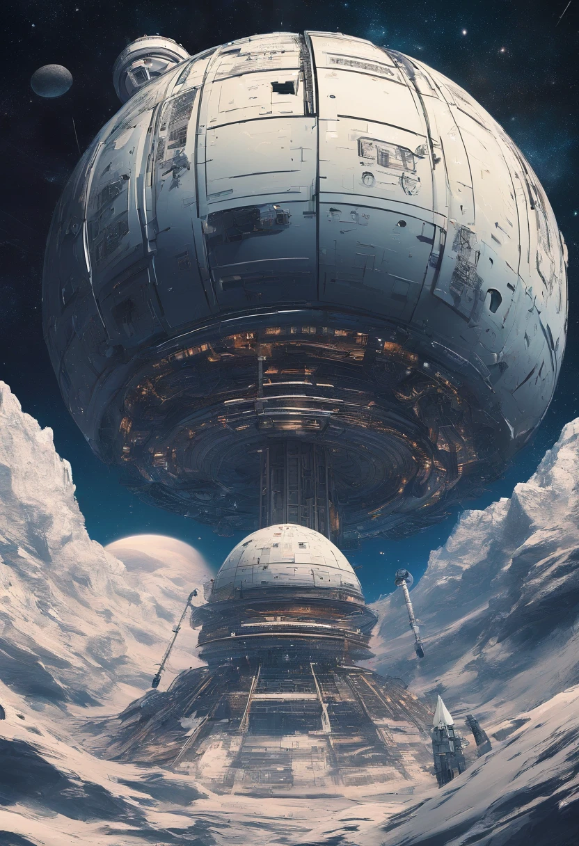 Orbital elevator looking up from the surface of the earth