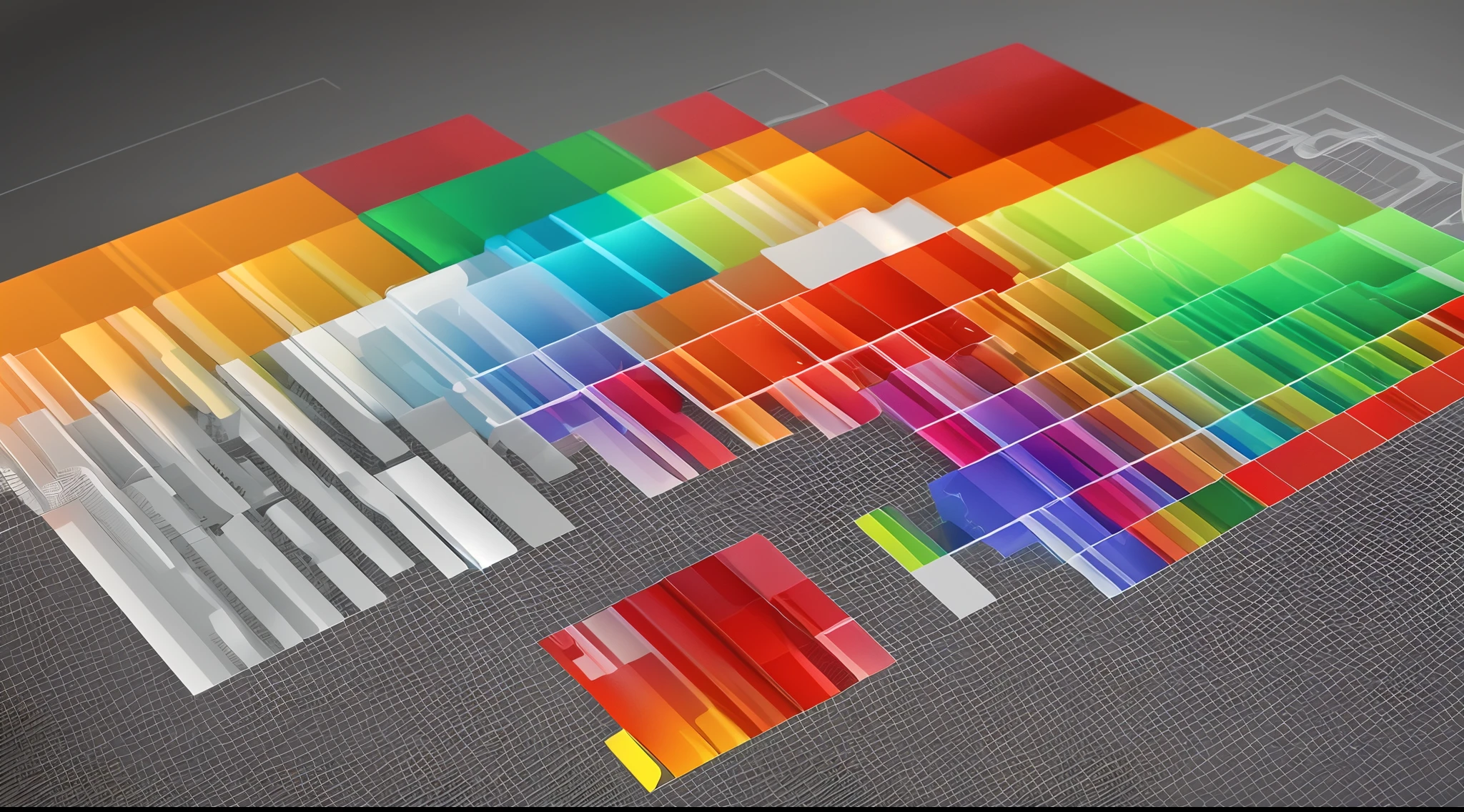 Engaging 3D visualization featuring stunning graphs、glinting