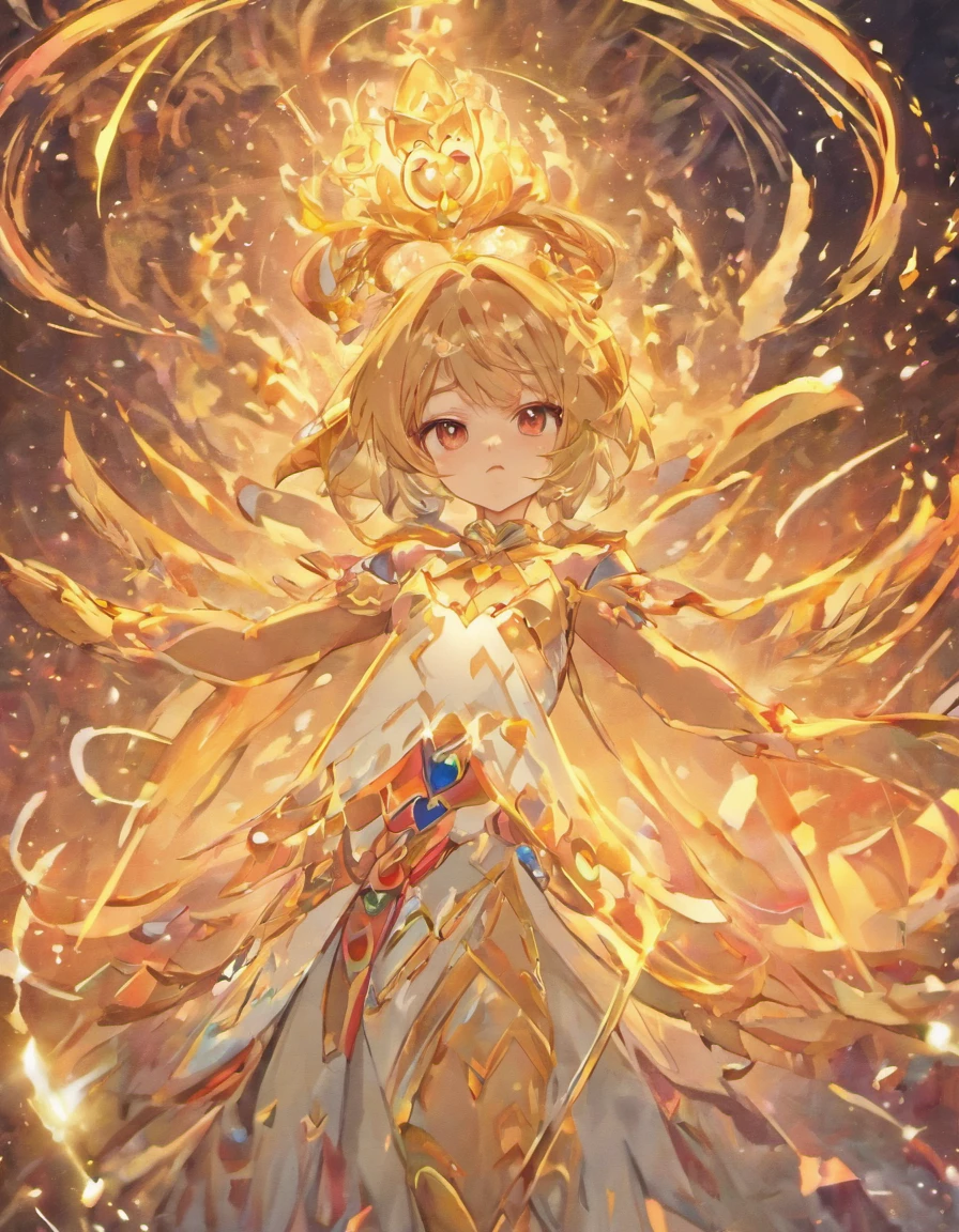 Masterpiece, Best quality, (Very detailed CG unity 8K wallpaper) (Best quality), a lovely、Transparent emotional genie，Appearance changes with different emotions，various expressions and actions，cheerfulness，grieves，irate，delight，serenidade，startled，white backgrounid，cute-style，illustration，exquisite detailing，hyper HD，8k，Nine-square grid arrangement，niji5，Flat colors，Neatly arranged，The upper part of the body、full bodyesbian，Lateral face、on  back