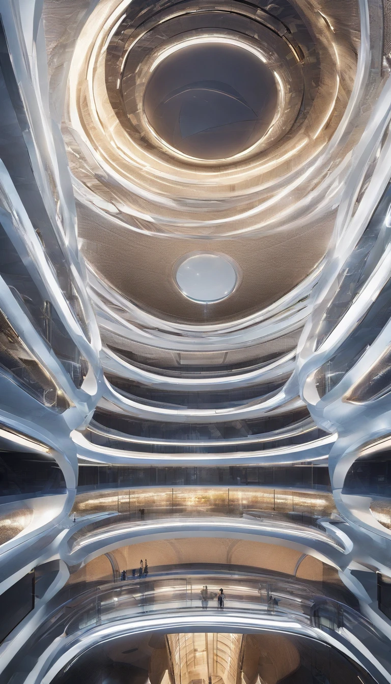 Orbital elevator looking up from the surface of the earth