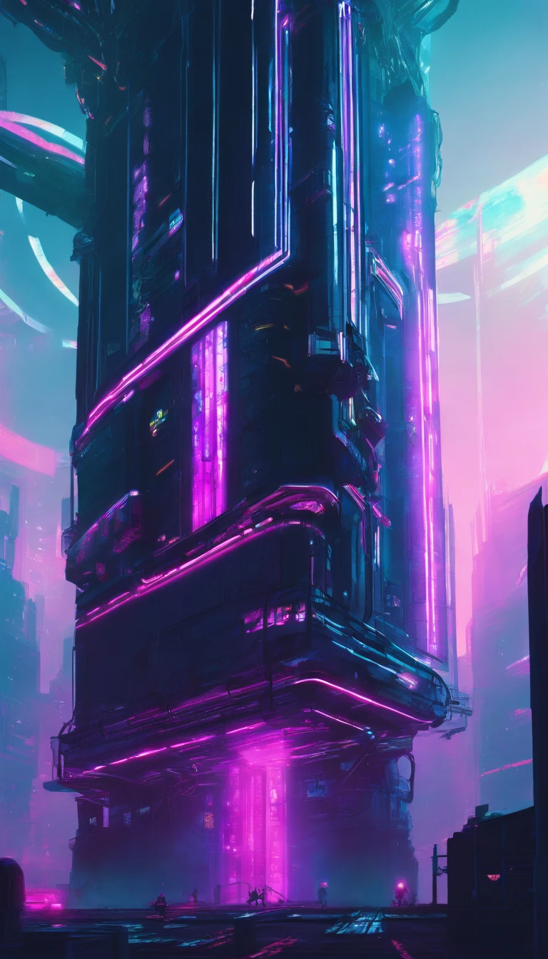 Orbital elevator looking up from the surface of the earth