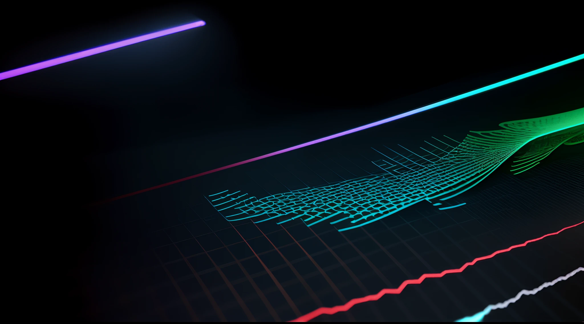 Engaging 3D visualization featuring stunning graphs、glinting
