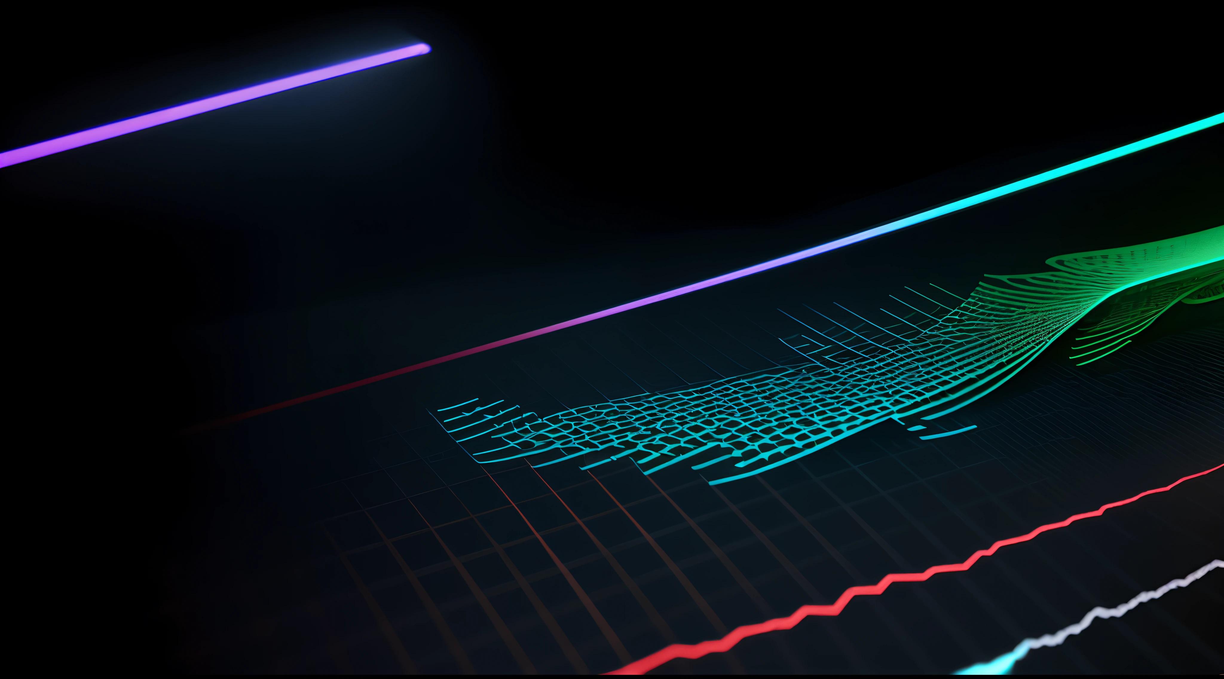 Engaging 3D visualization featuring stunning graphs、glinting